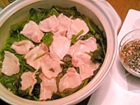 冷蔵庫の夏野菜と豚肉でヘルシー蒸鍋、香味だれで